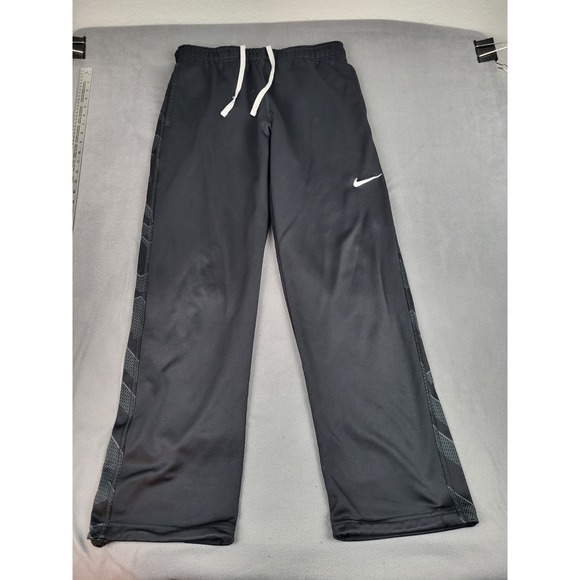 Nike Therma-Fit Sweat Pants Men Large Black Drawstring Lightweight Baggy Elastic - Picture 1 of 9